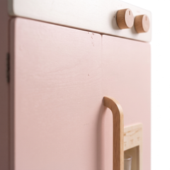 Réfrigérateur enfant en bois – Collection rose – détail