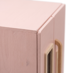 Réfrigérateur enfant en bois – Collection rose – finition
