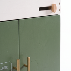 Réfrigérateur enfant en bois – Collection vert – détail