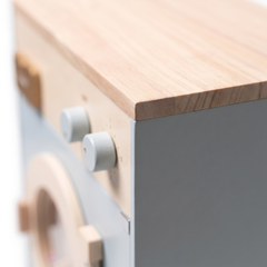 Machine à laver enfant en bois – Collection bleu – finition