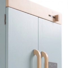 Réfrigérateur enfant en bois – Collection bleu – détail