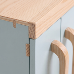 Réfrigérateur enfant en bois – Collection bleu – finition