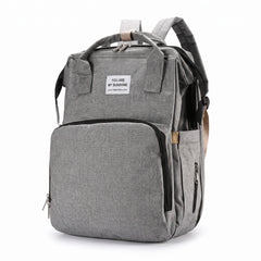 Sac à dos à langer gris
