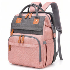 Sac à dos à langer rose