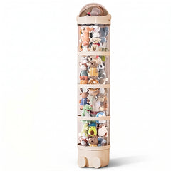 Colonne de rangement peluches transparente