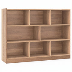 Bibliothèque enfant 8 cases naturel sur fond blanc