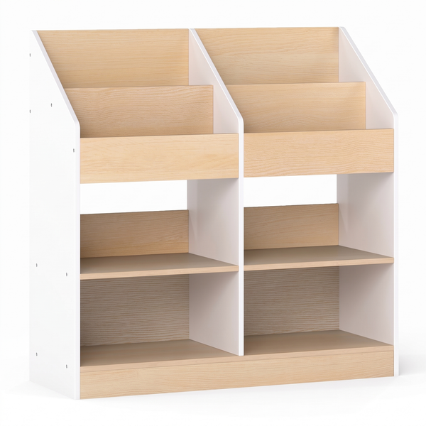 Étagère enfant 4 cubes blanche sur fond blanc