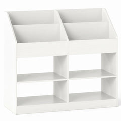 Bibliothèque frontale enfant 4 cubes blanche sur fond blanc