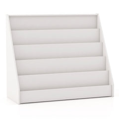 Bibliothèque frontale enfant blanc sur fond blanc
