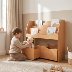 Bibliothèque Montessori enfant avec un enfant