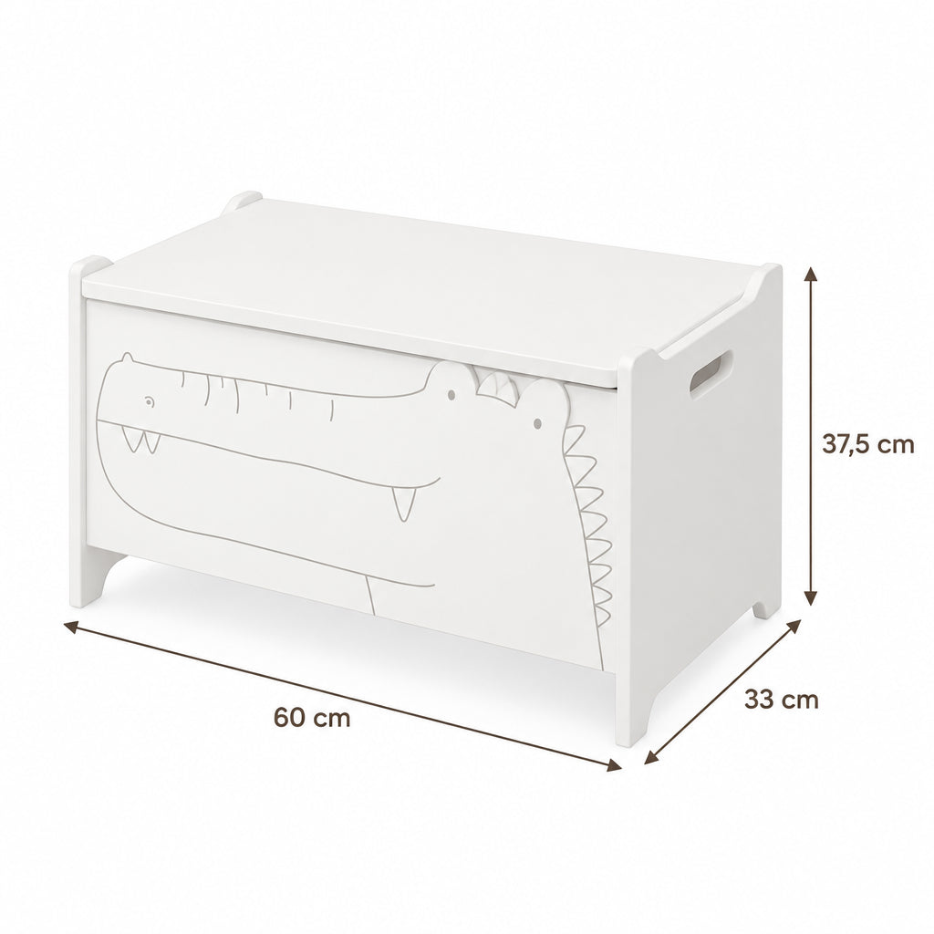 Dimensions – Coffre à jouets en bois