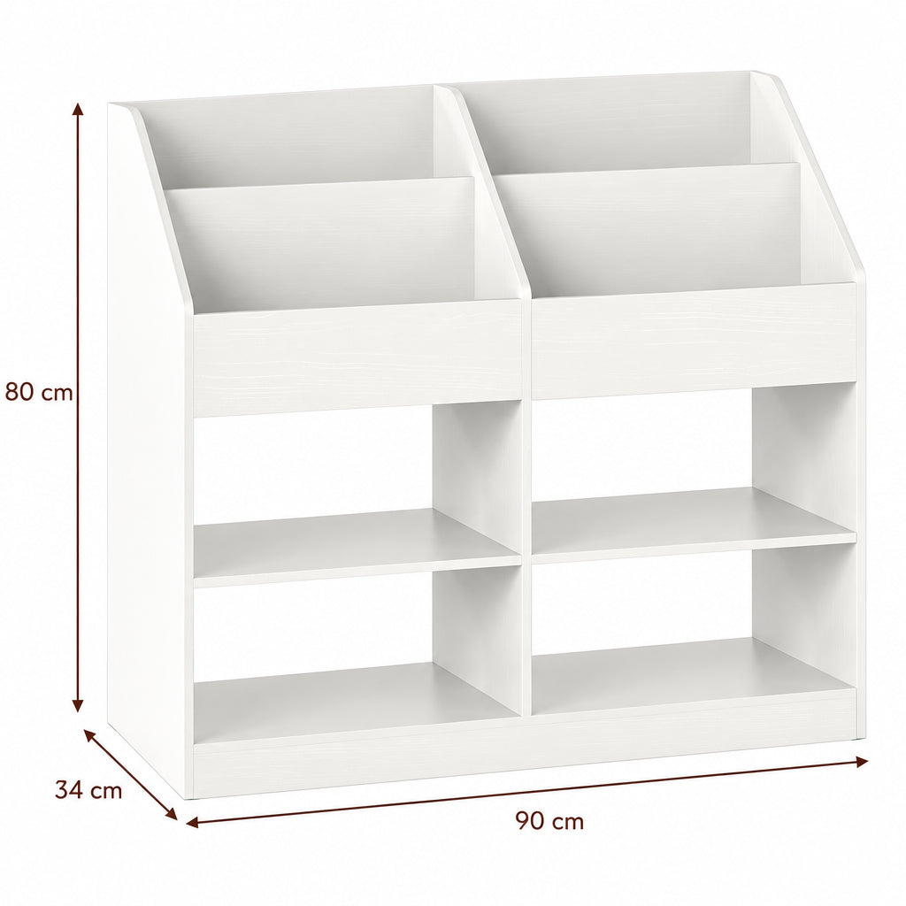 Dimensions – Bibliothèque frontale enfant 4 cubes