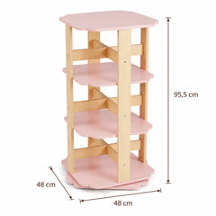 Dimensions – Bibliothèque tournante enfant rose