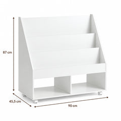 Dimensions – Bibliothèque enfant sur roulettes
