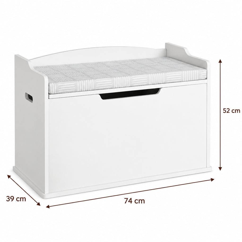 Dimensions – Coffre à jouets banc