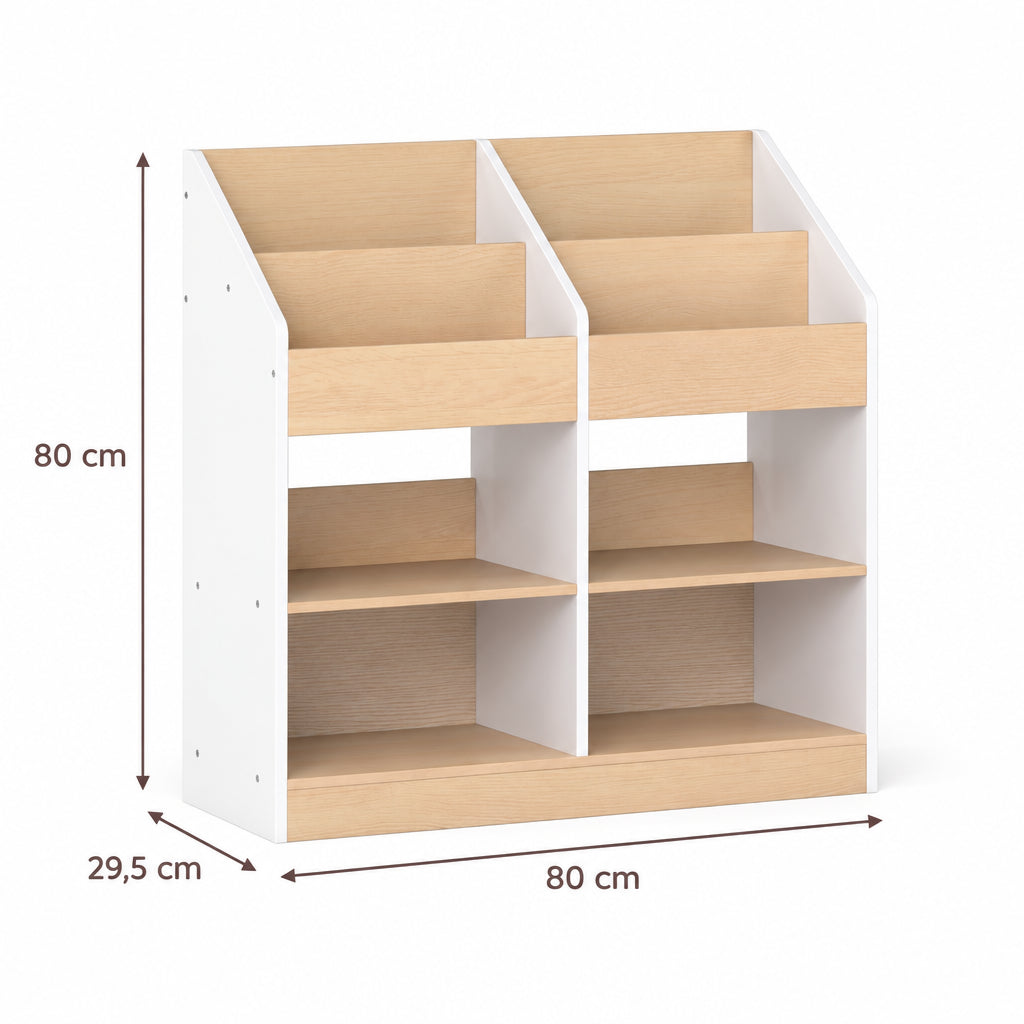 Dimensions – Étagère enfant 4 cubes blanche
