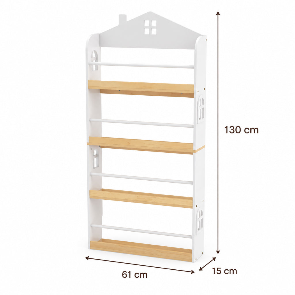 Dimensions – Étagère enfant forme maison