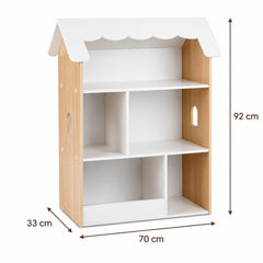 Dimensions – Bibliothèque cabane enfant blanche