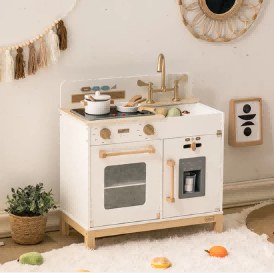 Cuisine en bois Montessori - Blanc
