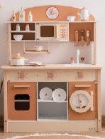 Cuisine en bois pour enfant avec accessoires - Caramel