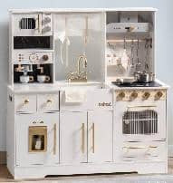Cuisine moderne en bois pour enfant - Blanc