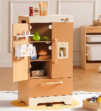 Réfrigérateur en bois pour enfant - Caramel