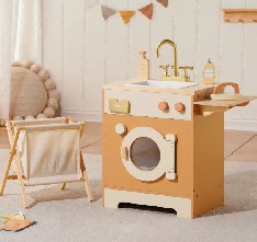 Lave-linge en bois pour enfant - Caramel
