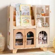 Meuble de rangement jouets et livres en bois - Naturel