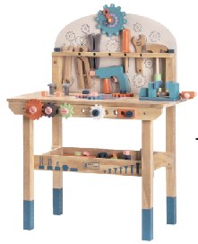 Établi en bois pour enfant avec outils