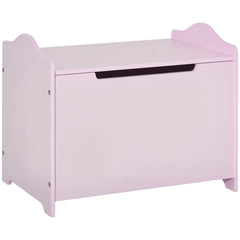 Coffres à Jouets pour Enfants Boîte à Jouets Malle de Rangement Dim. 60L x 40l x 48H cm Vérin Pneumatique MDF Rose